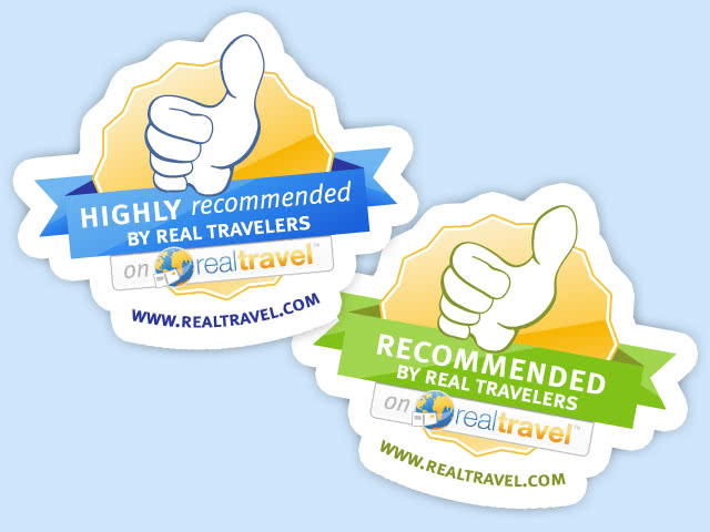 Real Travel recommendation stickers